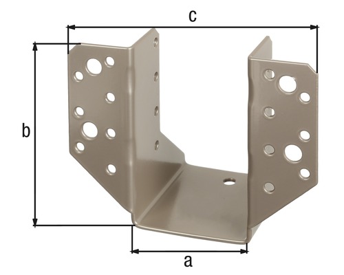 Support de poteau avec indications de dimensions