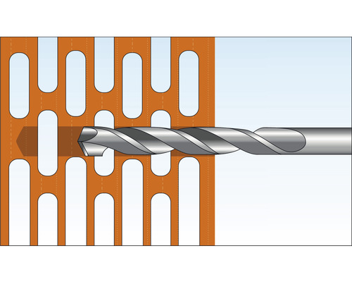 Foret perçant une plaque perforée