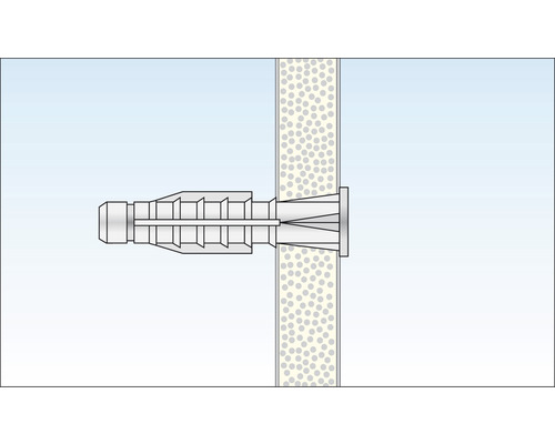 Illustration d''une cheville dans un mur