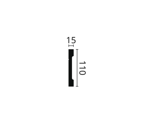 Profilleiste mit Maßangaben 110 x 15 Millimeter