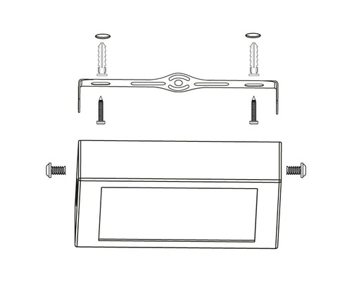 Montage-Set für eine Lampe mit Schrauben und Dübeln