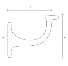 Dessin technique d''un support mural avec dimensions