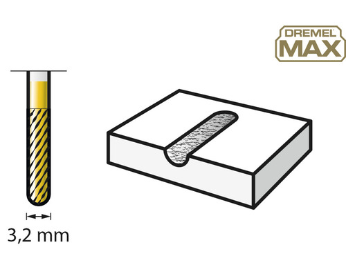Dremel MAX Fräser mit 3,2 mm Durchmesser