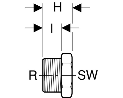 Dimensions d''une vis avec filetage, tête de vis, largeur sur plats, hauteur de tête et longueur de filetage