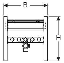Bâti support GEBERIT Duofix pour lavabo hauteur de construction 500 mm 111.464.00.1