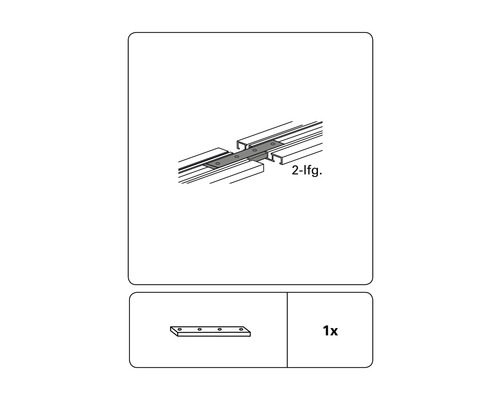 Verbindungsstück für Schienen, 2 Stück