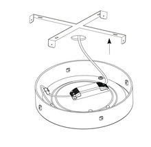 Illustration de l''installation d''un plafonnier avec support de plafond