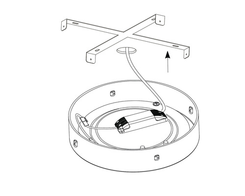 Illustration de l''installation d''un plafonnier avec support de plafond