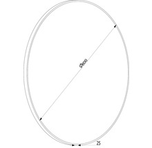 Miroir LED Ø 80 cm noir