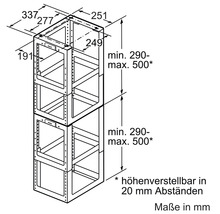 Schéma technique d''un meuble de cuisine avec dimensions