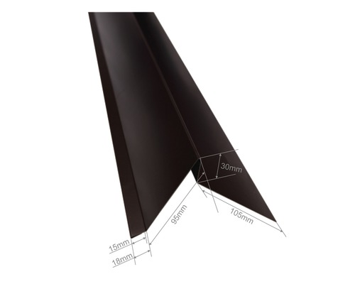 Dachwinkel aus Metall mit Maßangaben