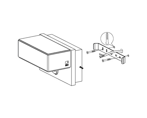Schéma d''une applique murale avec instructions de montage