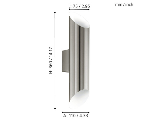 Dimensions de l''applique murale