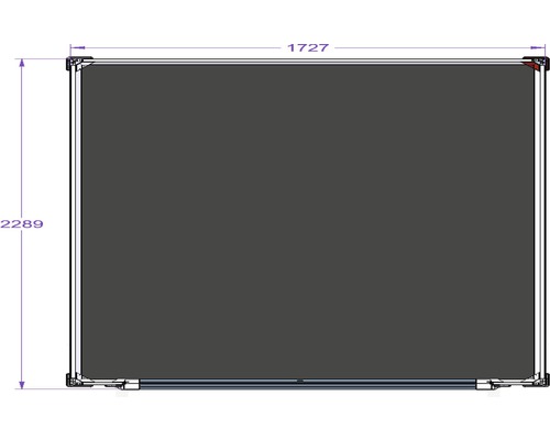 Image d''une paroi de douche mesurant 1727 sur 2289 millimètres.