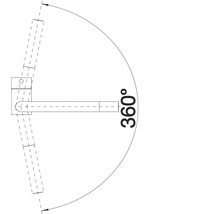 Symbol für einen drehbaren Gegenstand um 360 Grad