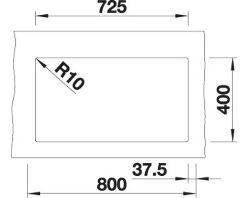 Schéma technique d''un bassin rectangulaire avec dimensions