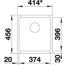 Évier Blanco SUBLINE 375-U 414 x 456 mm noir 523732