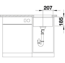 Évier Blanco SUBLINE 375-U 414 x 456 mm noir 523732