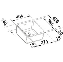 Évier Blanco SUBLINE 375-U 414 x 456 mm noir 523732