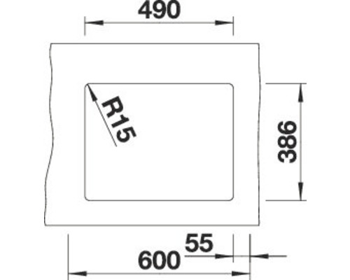 Dessin technique avec dimensions d''une découpe rectangulaire