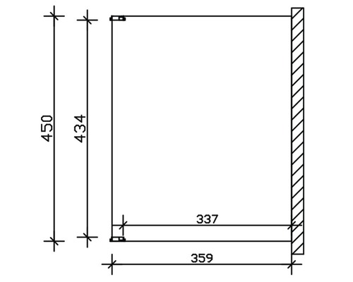 Dessin technique d''une armoire murale avec indications de dimensions