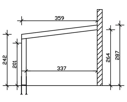 Dessin technique d''une construction en bois avec cotes