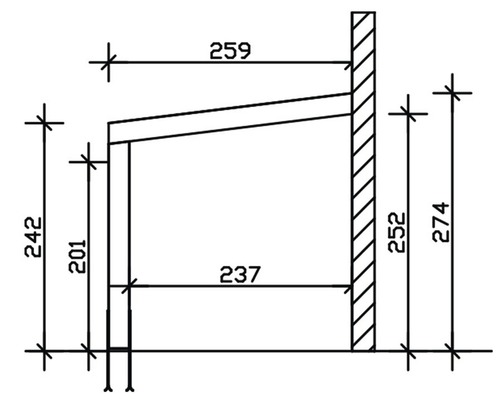 Dessin technique d''une construction avec des dimensions en millimètres.