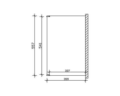Dessin technique d''une armoire avec indications de dimensions.