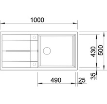Spüle Blanco METRA XL 6 S 1000 x 500 mm felsgrau 518881