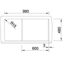 Spüle Blanco METRA XL 6 S 1000 x 500 mm felsgrau 518881