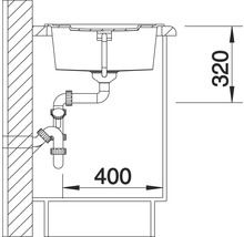 Spüle Blanco METRA 5 S 860 x 500 mm weiß 513037