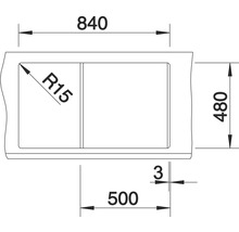 Spüle Blanco METRA 5 S 860 x 500 mm weiß 513037