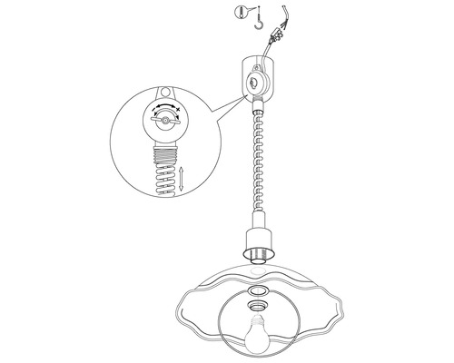 Illustration d''une suspension avec des détails sur le réglage de la hauteur