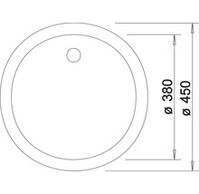 Spüle Blanco RONDO 450 x 450 mm anthrazit 511629