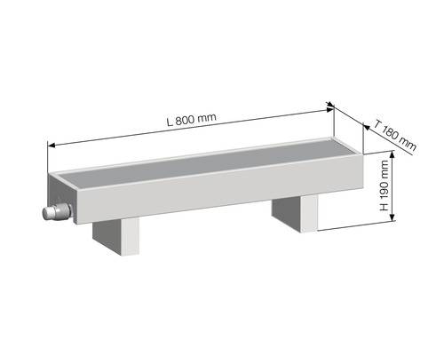 Abbildung eines Wasserlaufs mit Maßen.