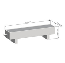 Licon Heat Standkonvektor Heizkörper KORALINE LKX H 250 x L 1000 x T 230 mm weiß inkl. Standfüße
