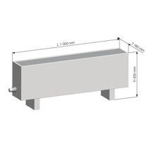 Licon Heat Standkonvektor Heizkörper KORALINE LKX H 400 x L 1000 x T 180 mm weiß inkl. Standfüße