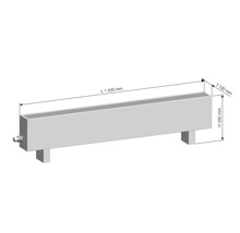 Licon Heat Standkonvektor Heizkörper KORALINE LKX H 330 x L 1400 x T 130 mm weiß inkl. Standfüße
