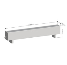 Licon Heat Standkonvektor Heizkörper KORALINE LKX H 330 x L 1600 x T 180 mm weiß inkl. Standfüße