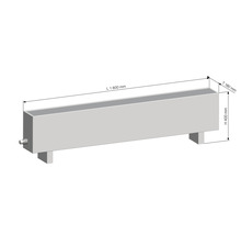 Licon Heat Standkonvektor Heizkörper KORALINE LKX H 400 x L 1600 x T 180 mm weiß inkl. Standfüße