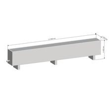 Licon Heat Standkonvektor Heizkörper KORALINE LKX H 400 x L 2000 x T 230 mm weiß inkl. Standfüße