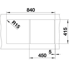 Évier Blanco FAVUM 45 S 860 x 435 mm anthracite 524227-thumb-8