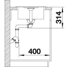 Évier Blanco FAVUM 45 S 860 x 435 mm anthracite 524227-thumb-7