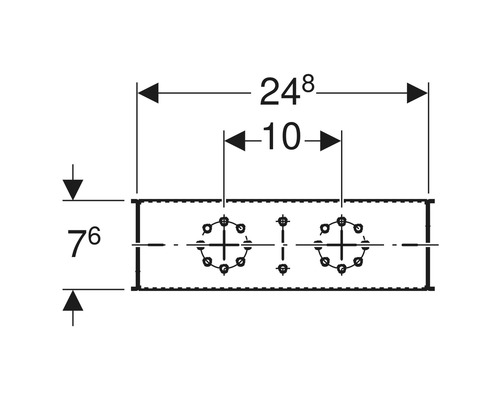 Technische Zeichnung mit Maßangaben