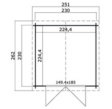 Plan d''un abri de jardin avec cotes