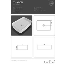 Vasque à poser Jungborn THALON 50 cm blanc-thumb-5