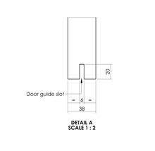 Kit complet de porte coulissante Intersteel Pure Barn Door Basic -Top noir 93x211,5 cm avec vantail de porte blanc, ferrure pour porte coulissante Basic Top et ensemble de poignée-thumb-3