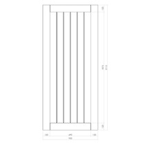 Kit complet de porte coulissante Intersteel Pure Barn Door Basic -Top noir 93x211,5 cm avec vantail de porte blanc, ferrure pour porte coulissante Basic Top et ensemble de poignée-thumb-4