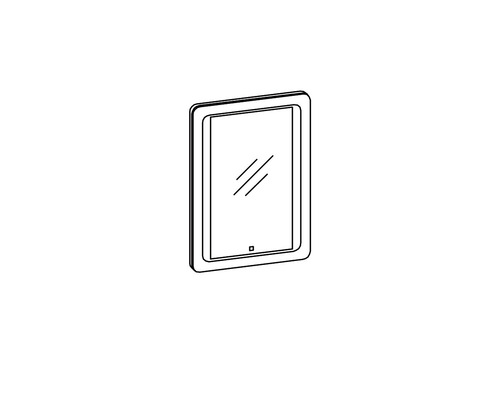 Rechteckiger Spiegel mit Beleuchtung