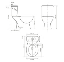 WC-Kombination Set Differnz Tiefspüler mit Spülrand Abgang senkrecht weiß glänzend mit WC-Sitz 38.500.01-thumb-6